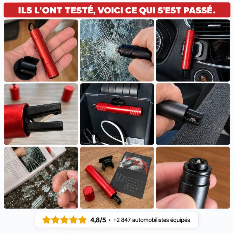 Le brise-vitre coupe-ceinture 2-en-1 | SafeBreak-X