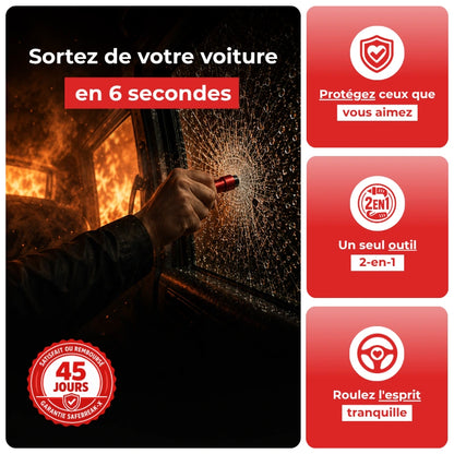Le brise-vitre coupe-ceinture 2-en-1 | SafeBreak-X