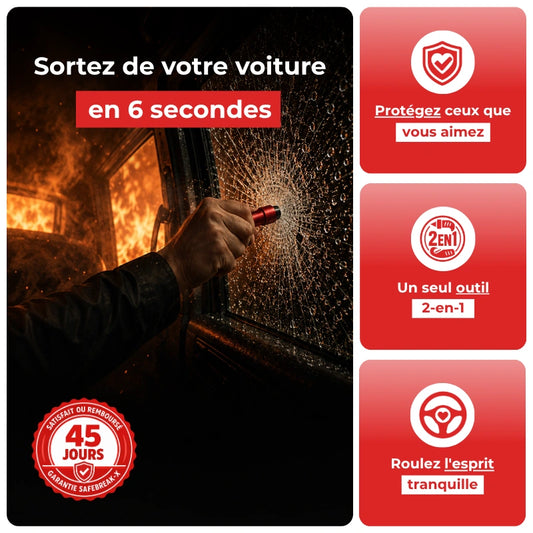 Le brise-vitre coupe-ceinture 2-en-1 | SafeBreak-X