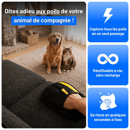 MagicSwift™ | Le Gant Anti-Poils Réutilisable pour Chien & Chat